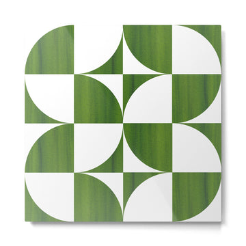Quadrants (Matcha Green) Metal Print | TeksDecor