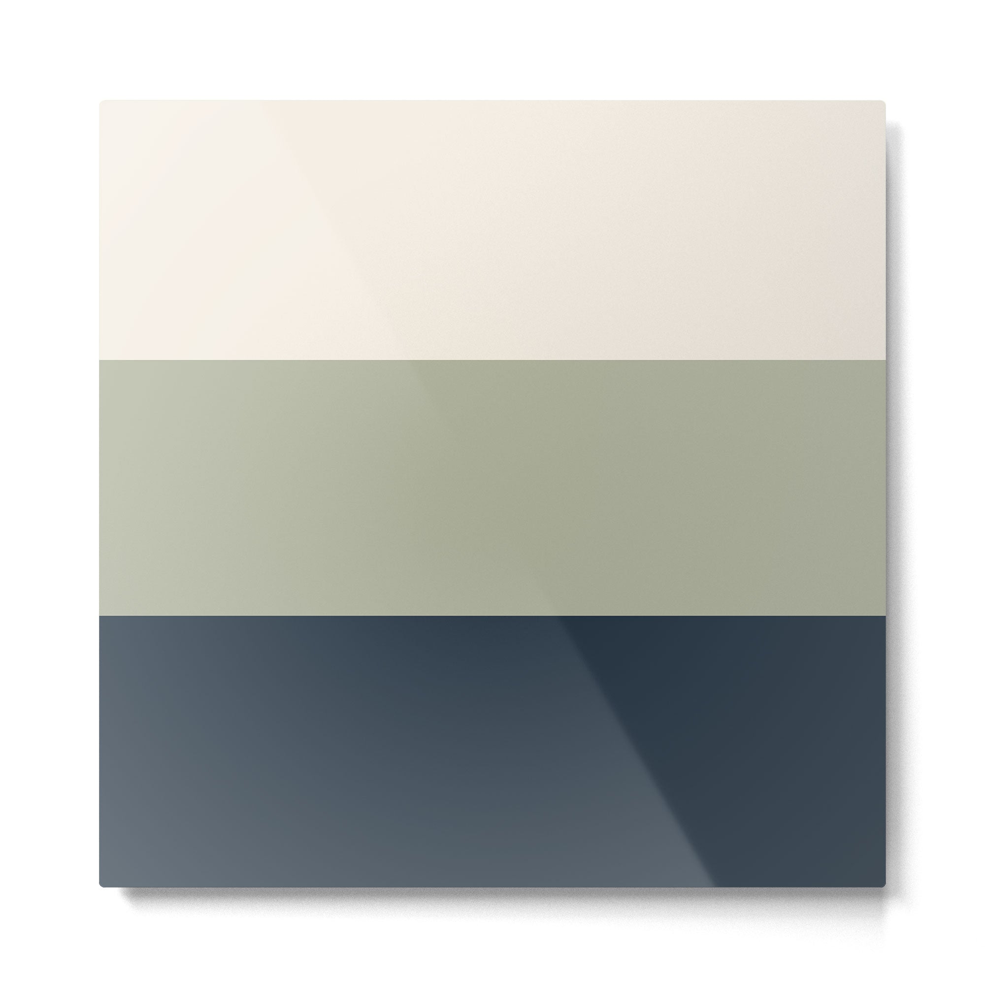 Sage Navy Metal Print | TeksDecor