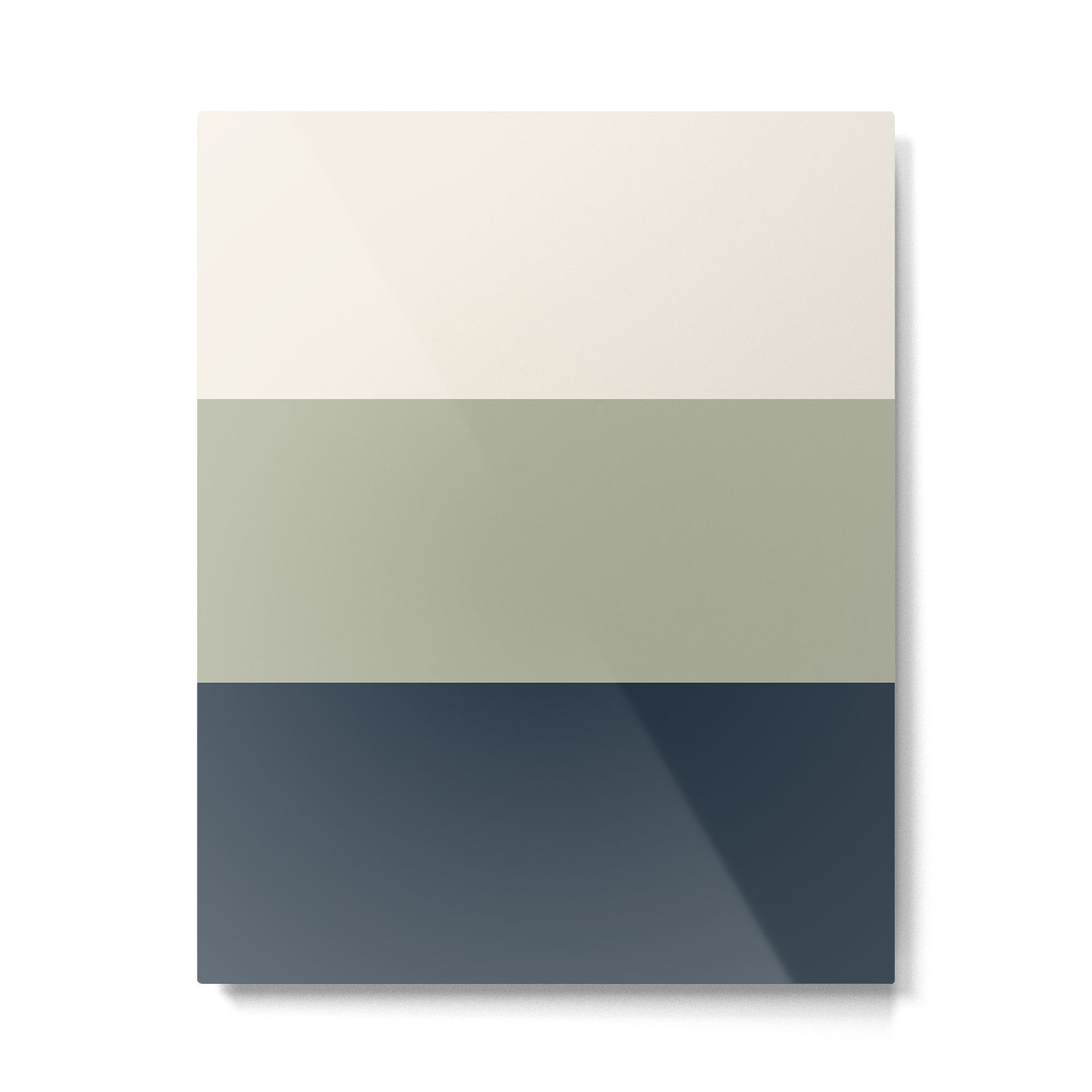 Sage Navy Metal Print | TeksDecor