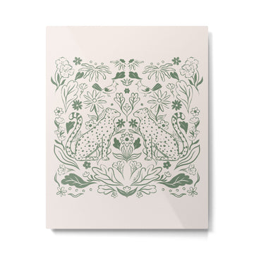 All About Balance Lines (olive) Metal Print | TeksDecor