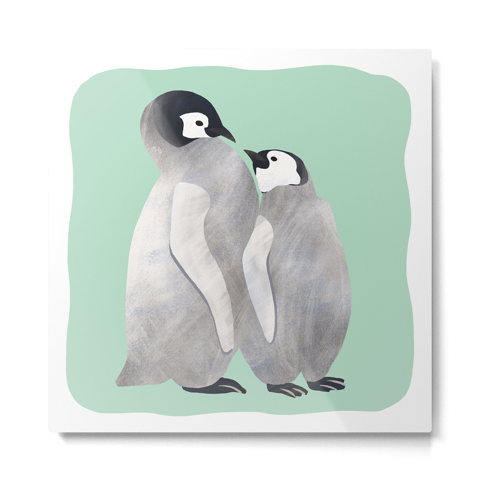 Baby Penguins Metal Print | TeksDecor