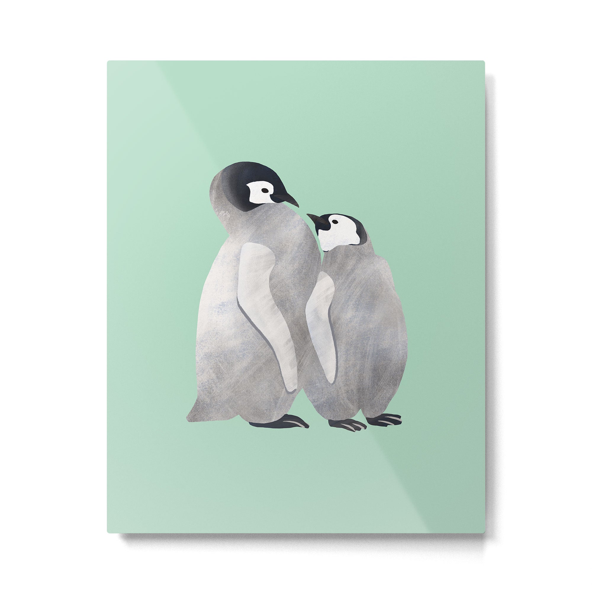 Baby Penguins Metal Print | TeksDecor