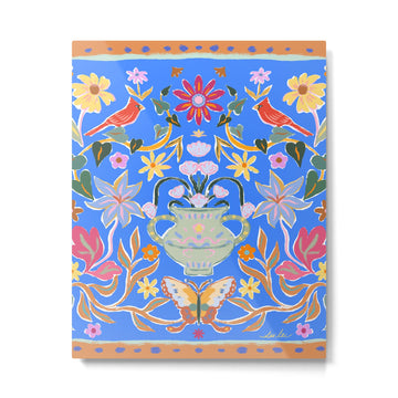 Blue Magical Garden Metal Print | TeksDecor