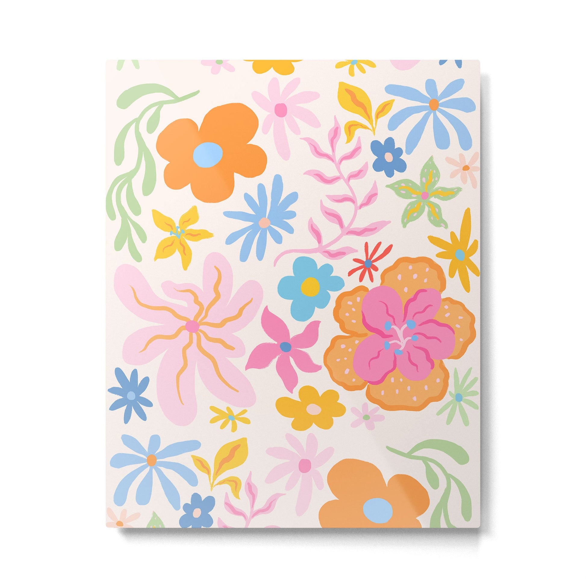 Candy Flowers Metal Print | TeksDecor
