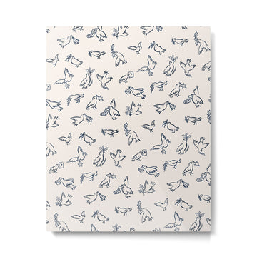 Christmas Messengers Ivory Metal Print | TeksDecor