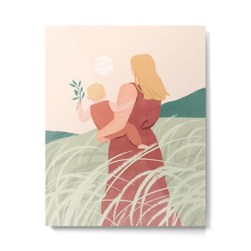 Field Stroll (Blond) Metal Print | TeksDecor
