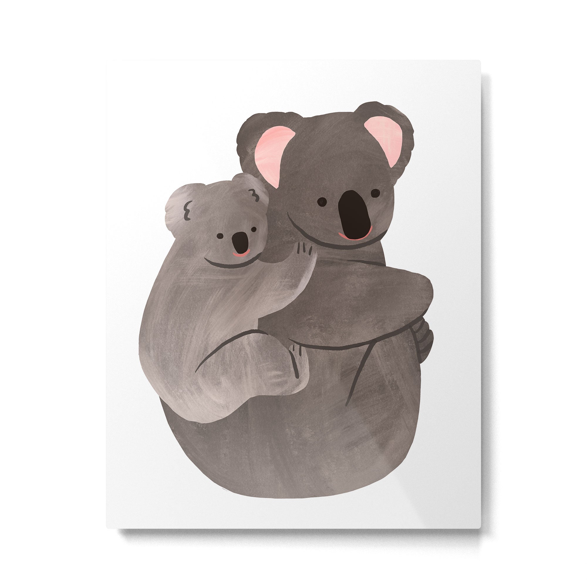Piggyback Koala Metal Print | TeksDecor