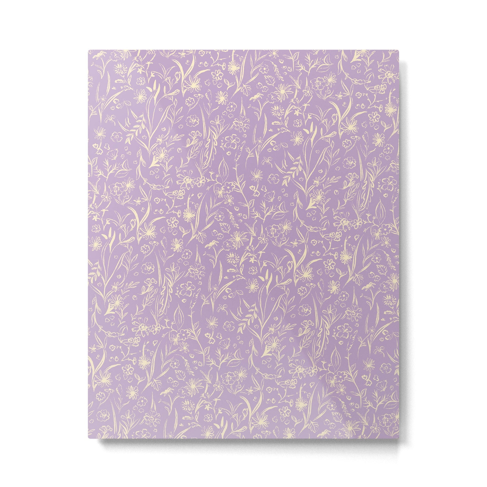 Wild Garden Drawing (Lilac) Metal Print | TeksDecor