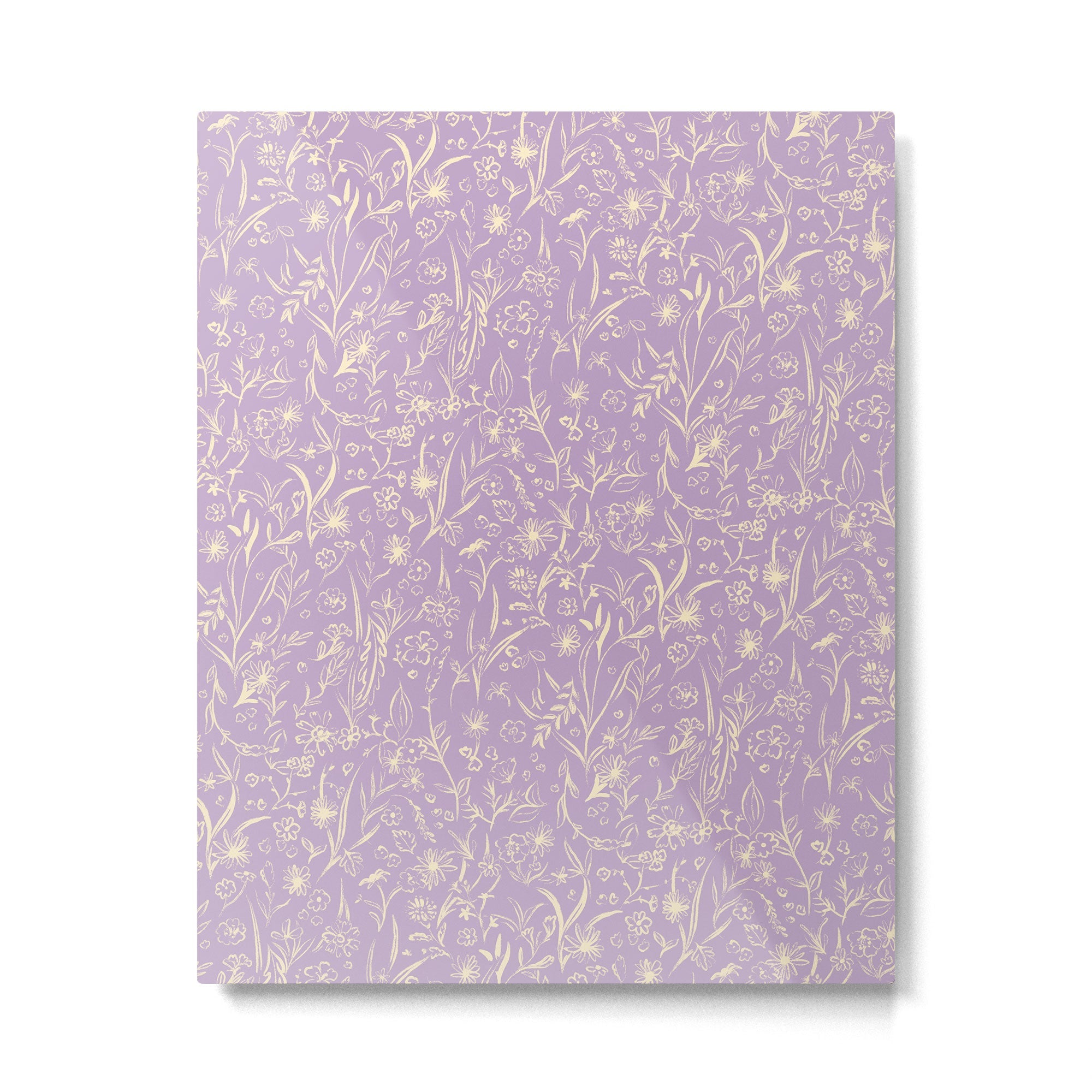Wild Garden Drawing (Lilac) Metal Print | TeksDecor