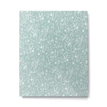 Wild Garden Drawing (Pale Blue) Metal Print | TeksDecor