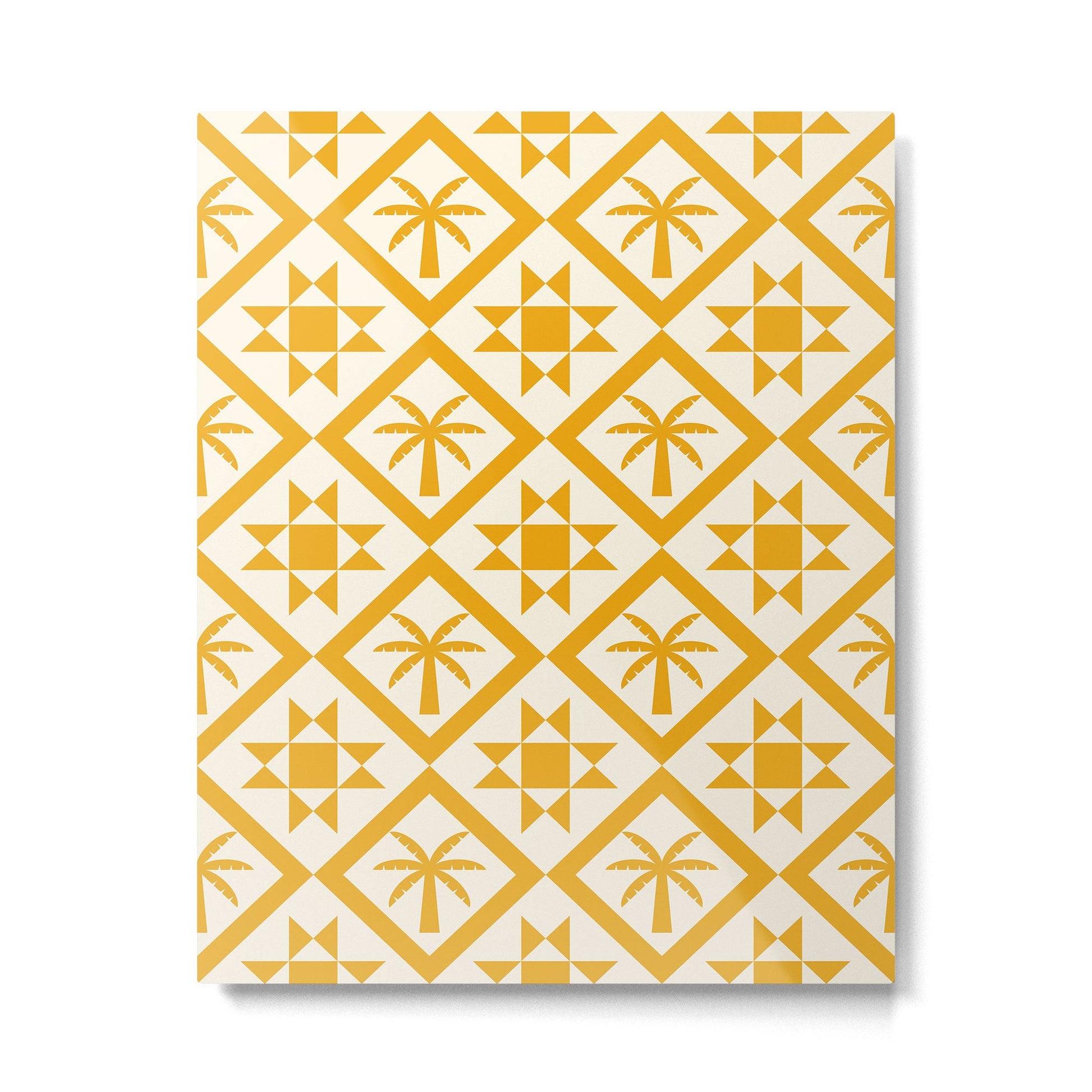 Bohemian Geometric Pattern 03A Metal Print | TeksDecor