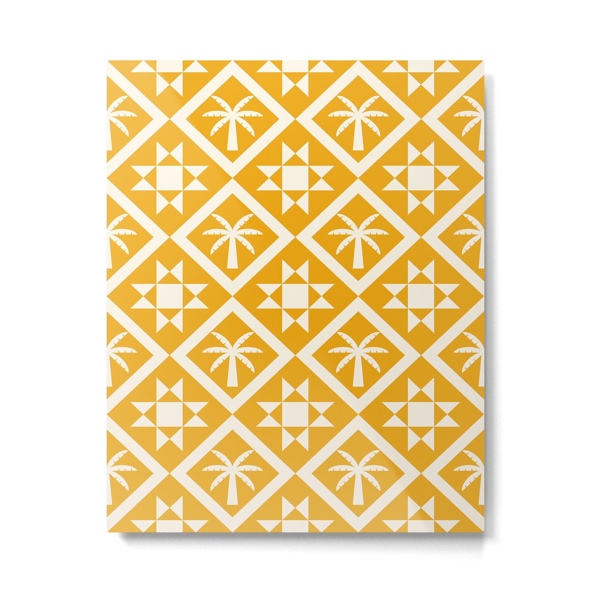 Bohemian Geometric Pattern 03B Metal Print | TeksDecor