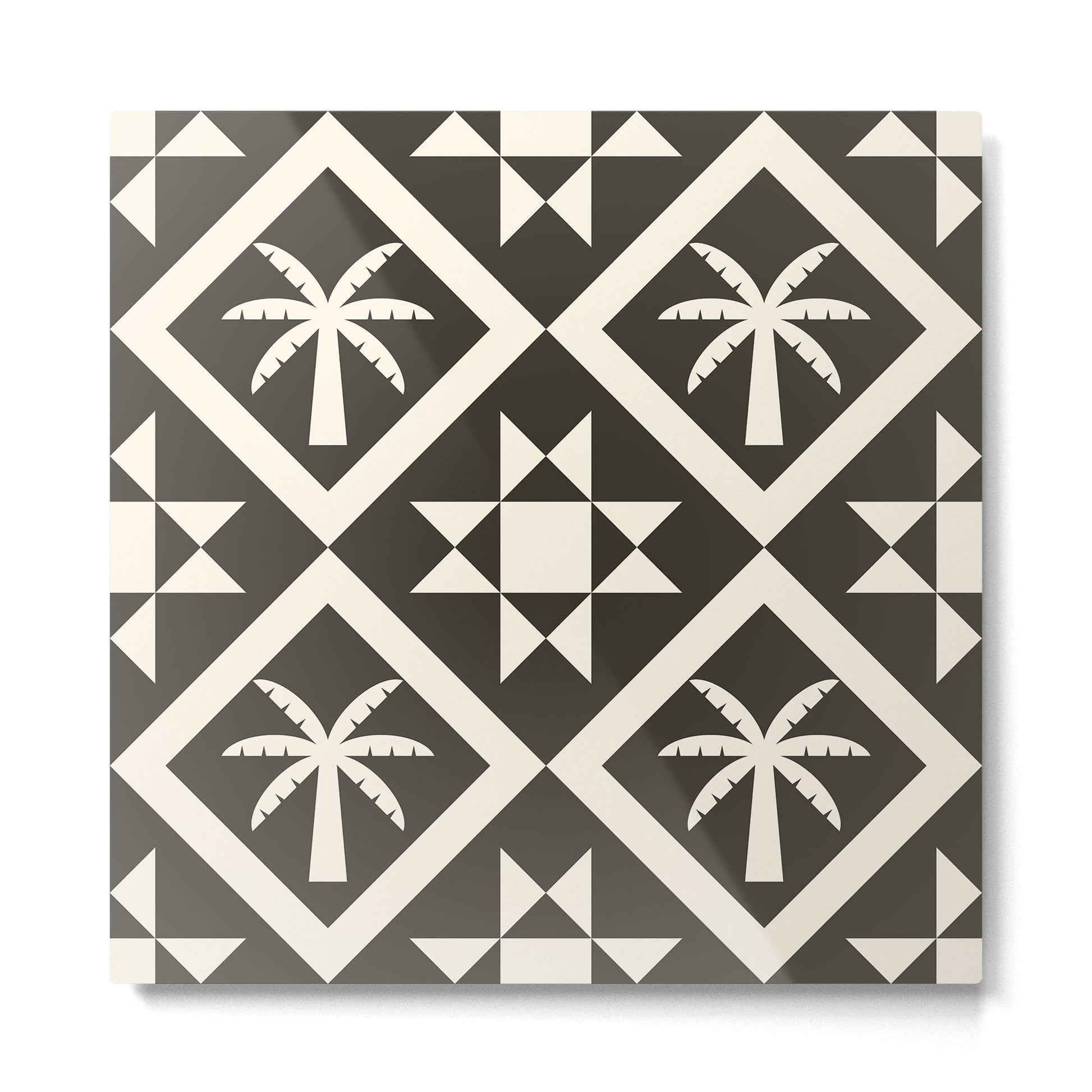 Bohemian Geometric Pattern 05B Metal Print | TeksDecor
