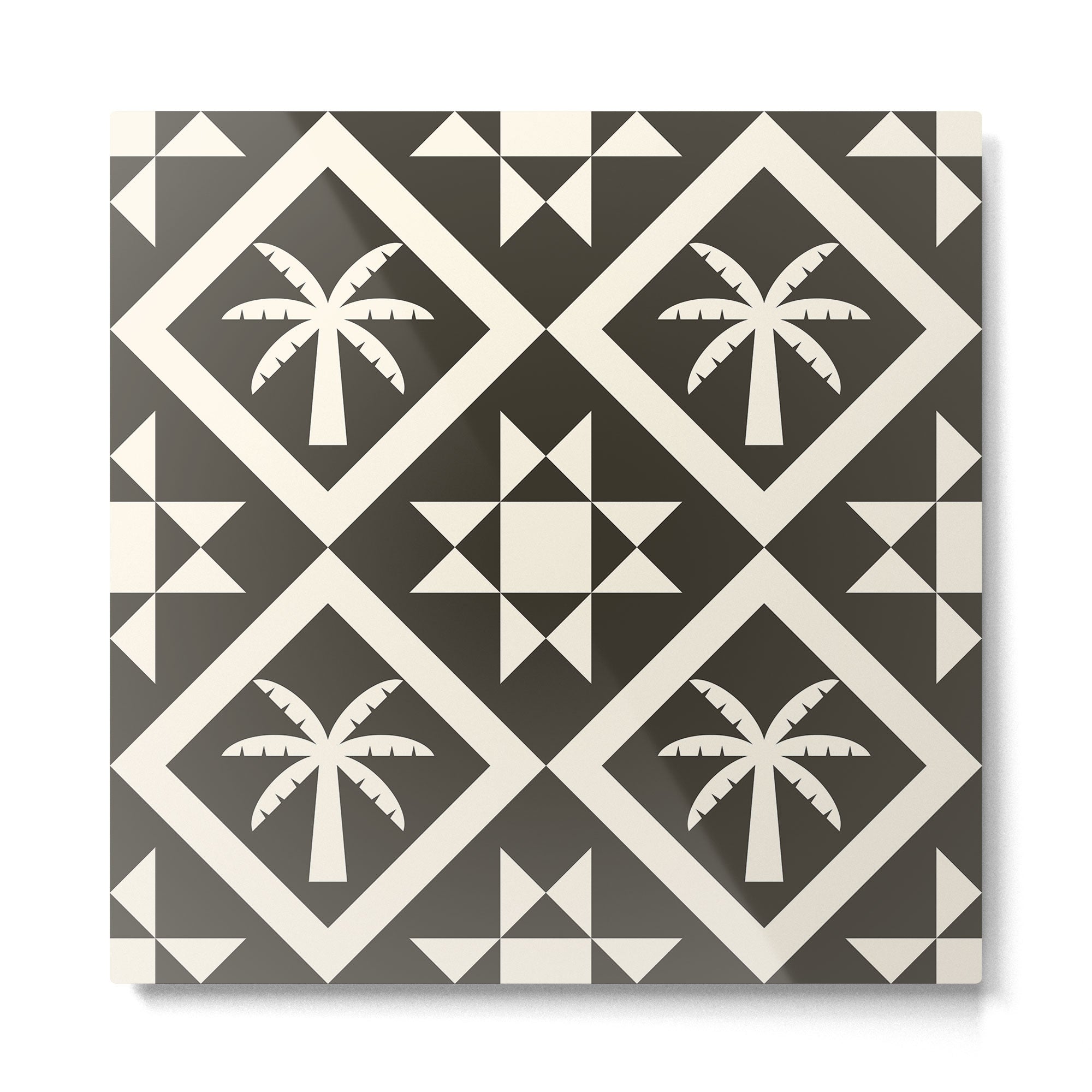 Bohemian Geometric Pattern 05B Metal Print | TeksDecor