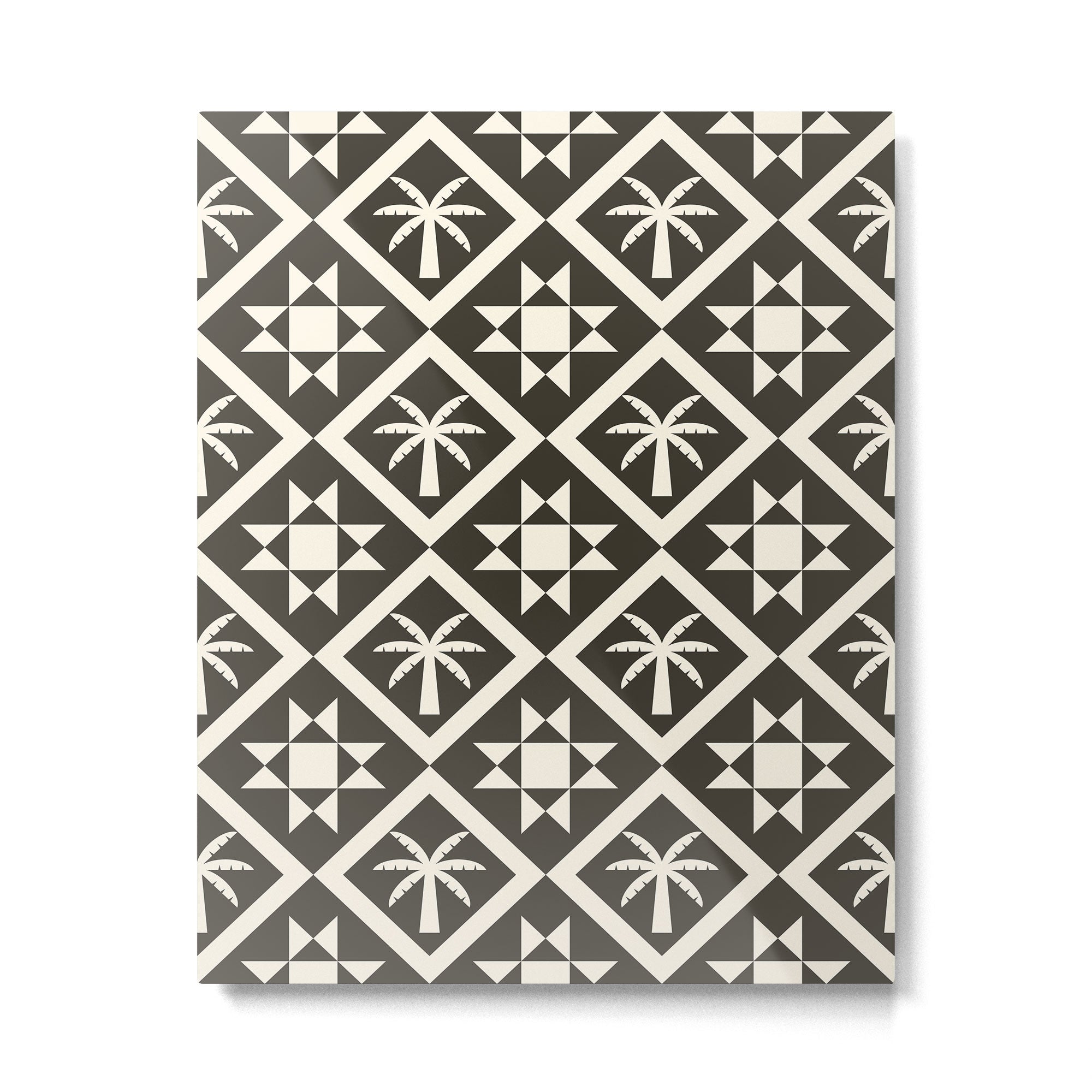 Bohemian Geometric Pattern 05B Metal Print | TeksDecor