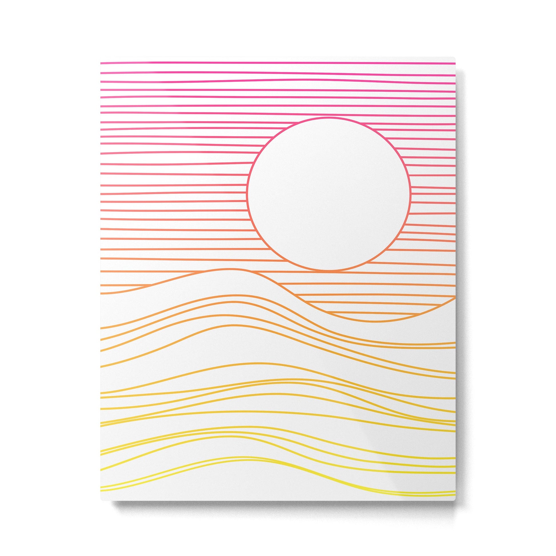 Retro Landscape 04A Metal Print | TeksDecor