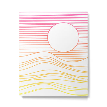 Retro Landscape 04A Metal Print | TeksDecor