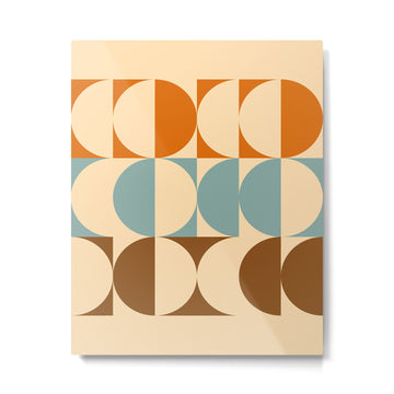 Vintage Geometric 04A Metal Print | TeksDecor