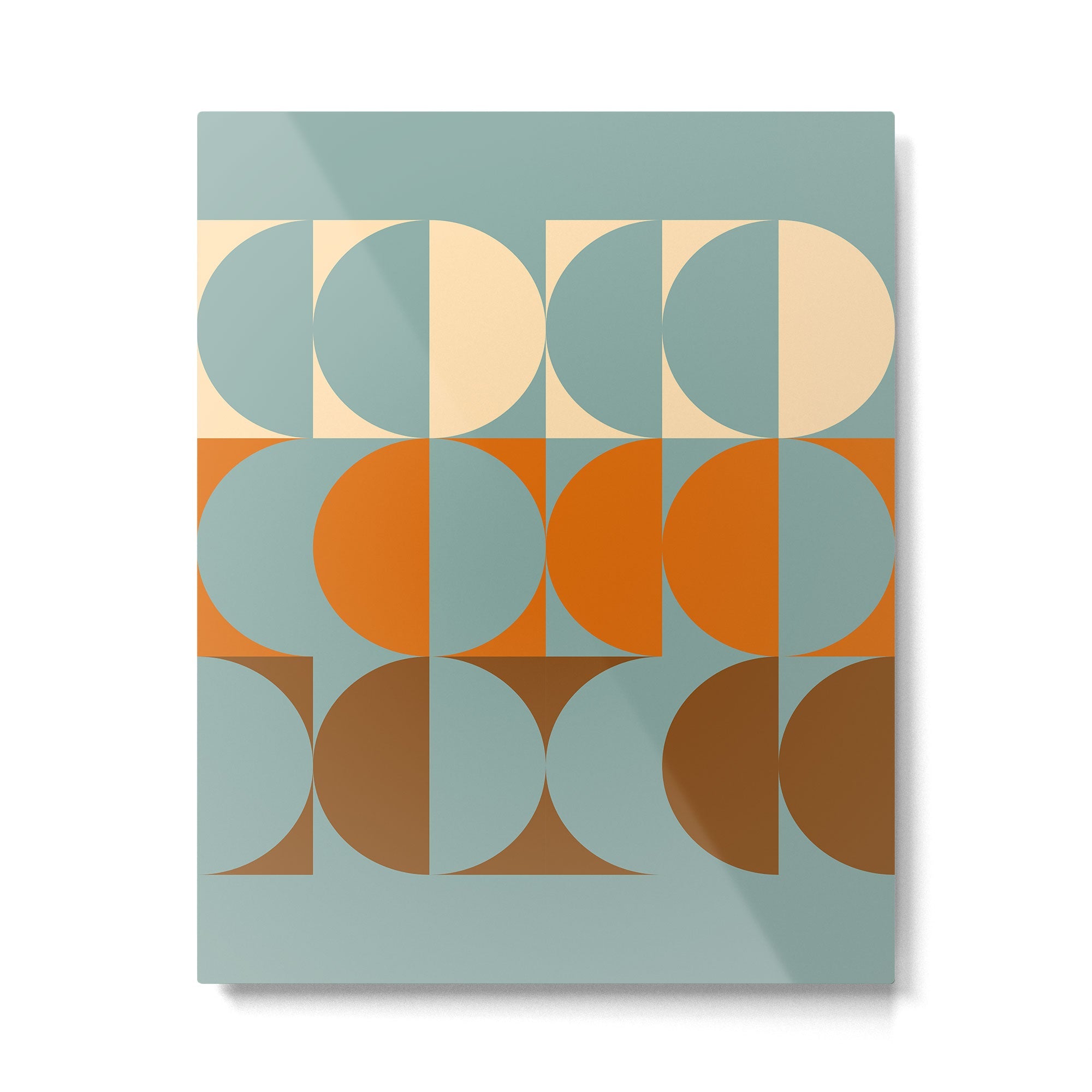 Vintage Geometric 04B Metal Print | TeksDecor