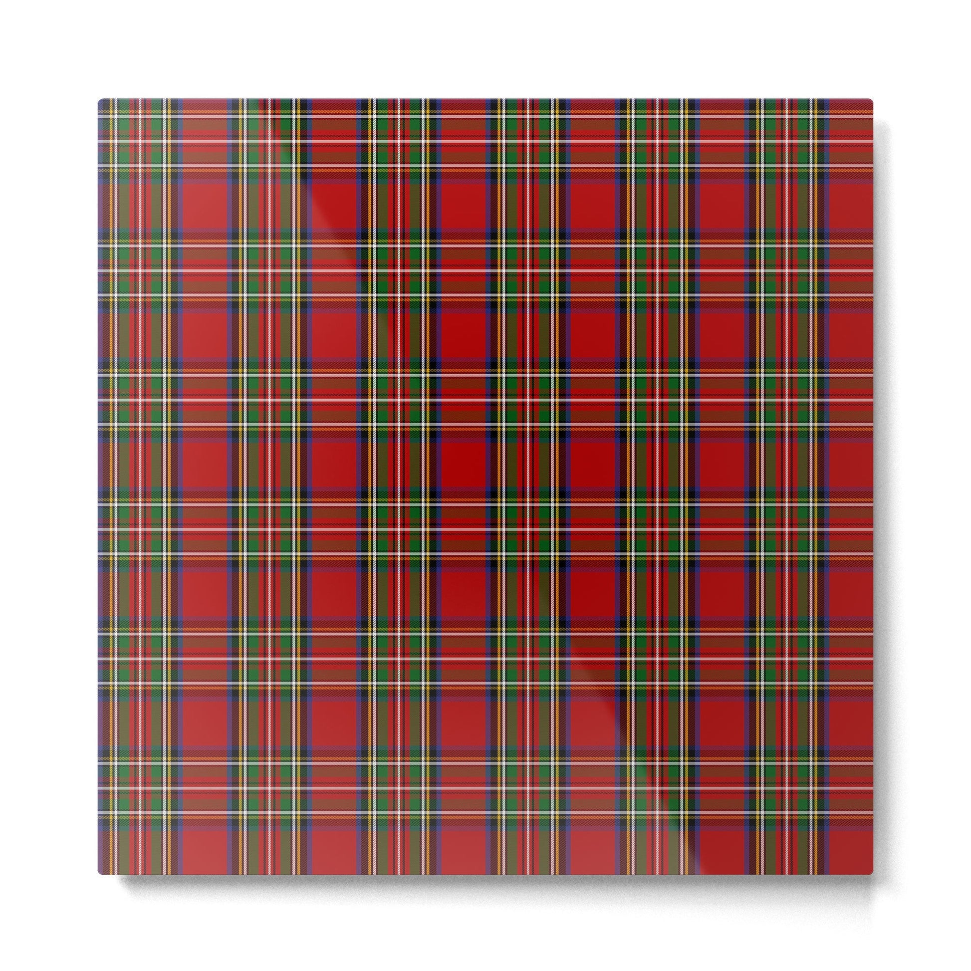 Festive Tartan Metal Print | TeksDecor