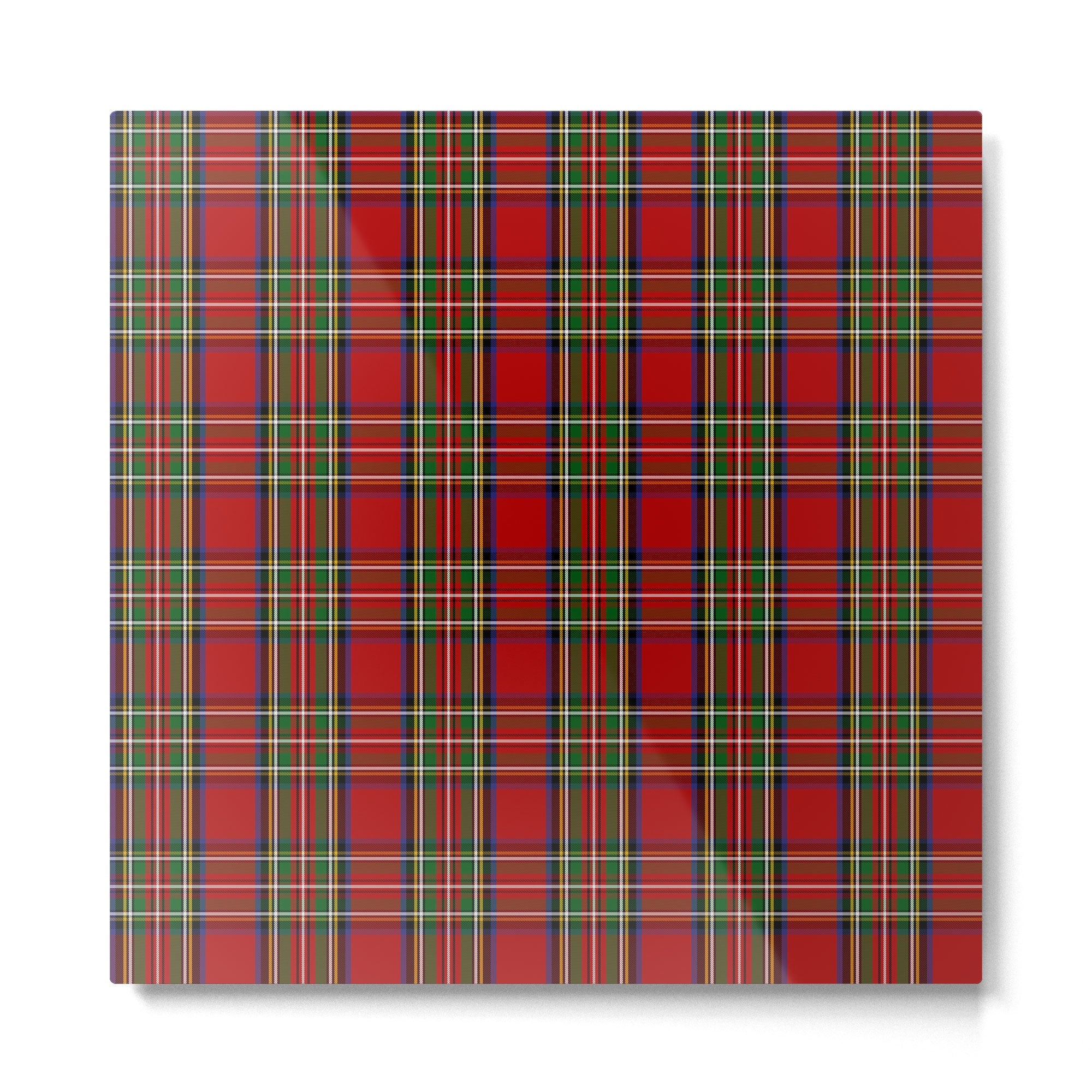 Festive Tartan Metal Print | TeksDecor