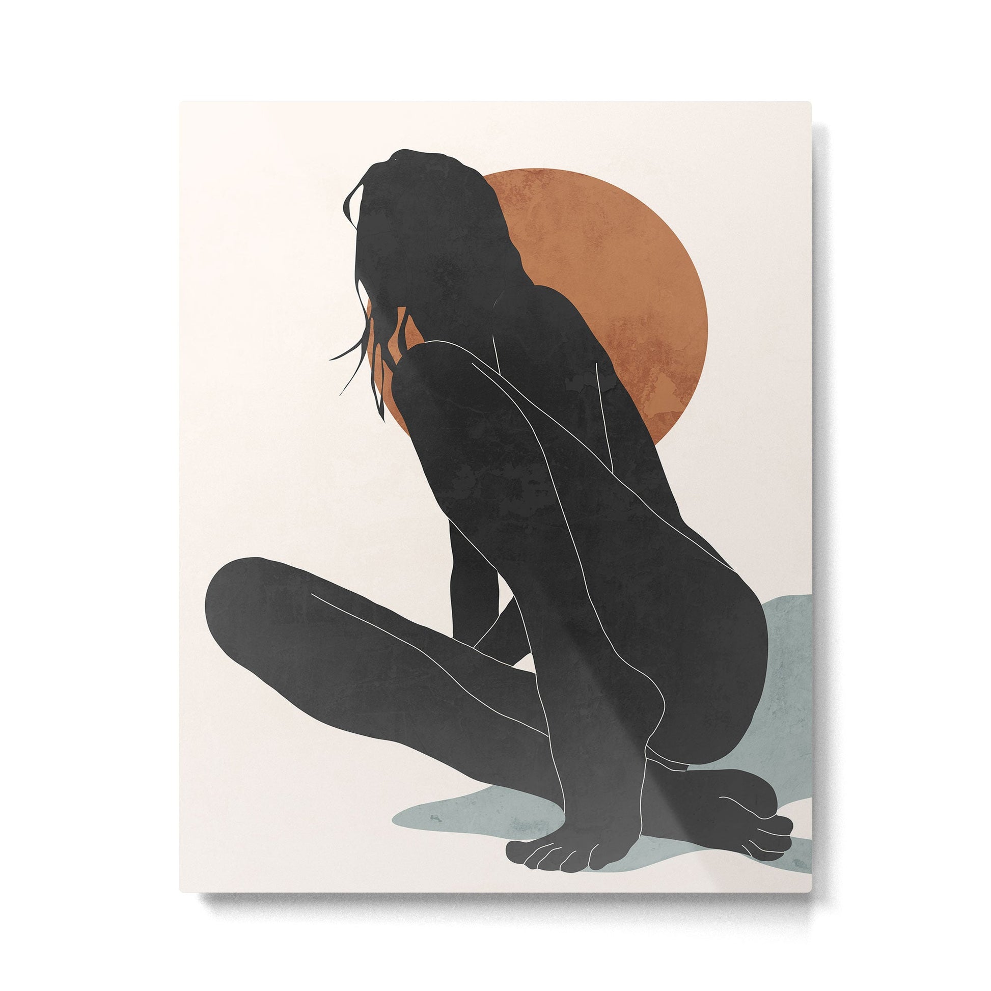 Abstract Art / Female Figure Metal Print | TeksDecor