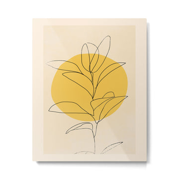 Abstract Art /Minimal Plant 3/2 Metal Print | TeksDecor
