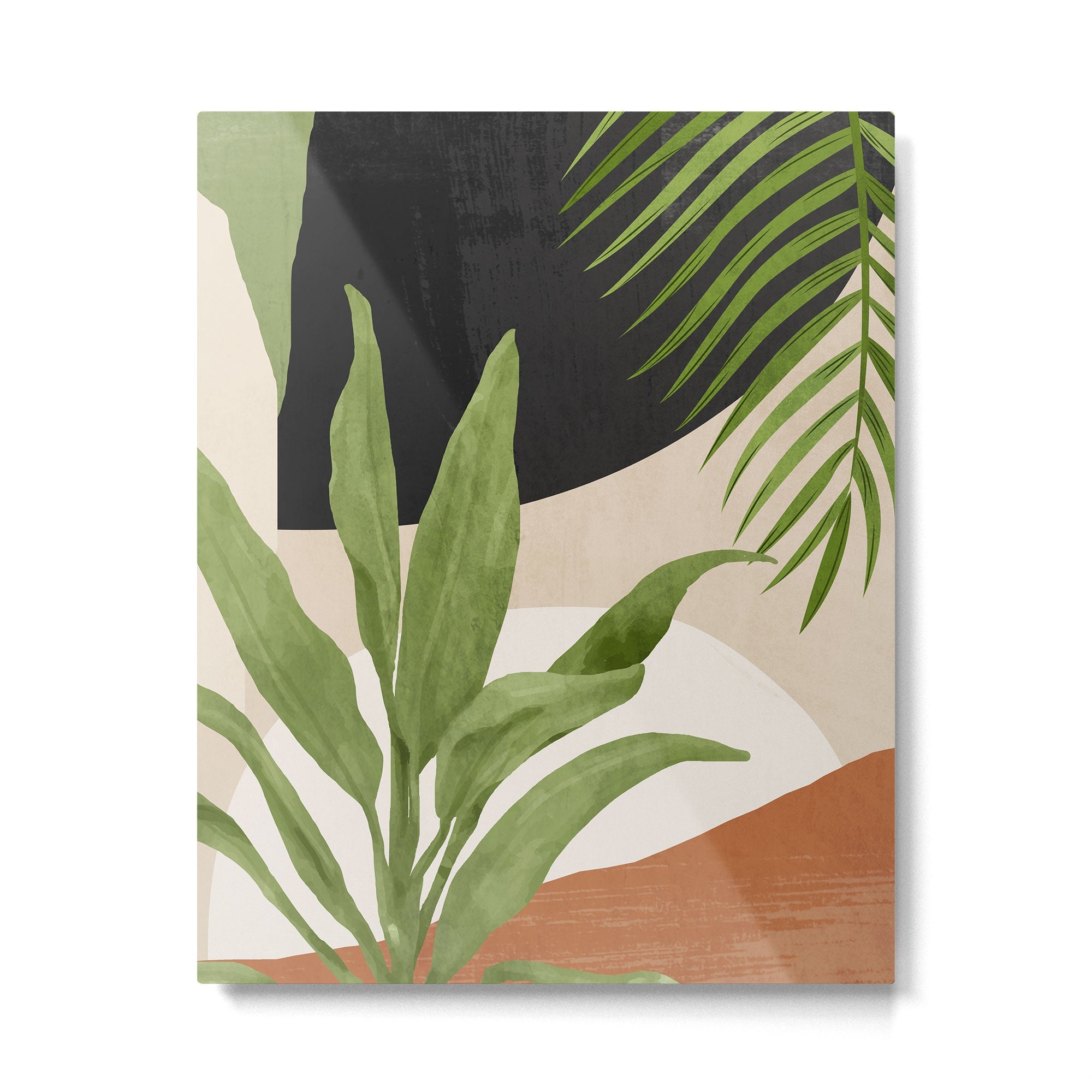 Abstract Art Tropical Leaf 11 Metal Print | TeksDecor