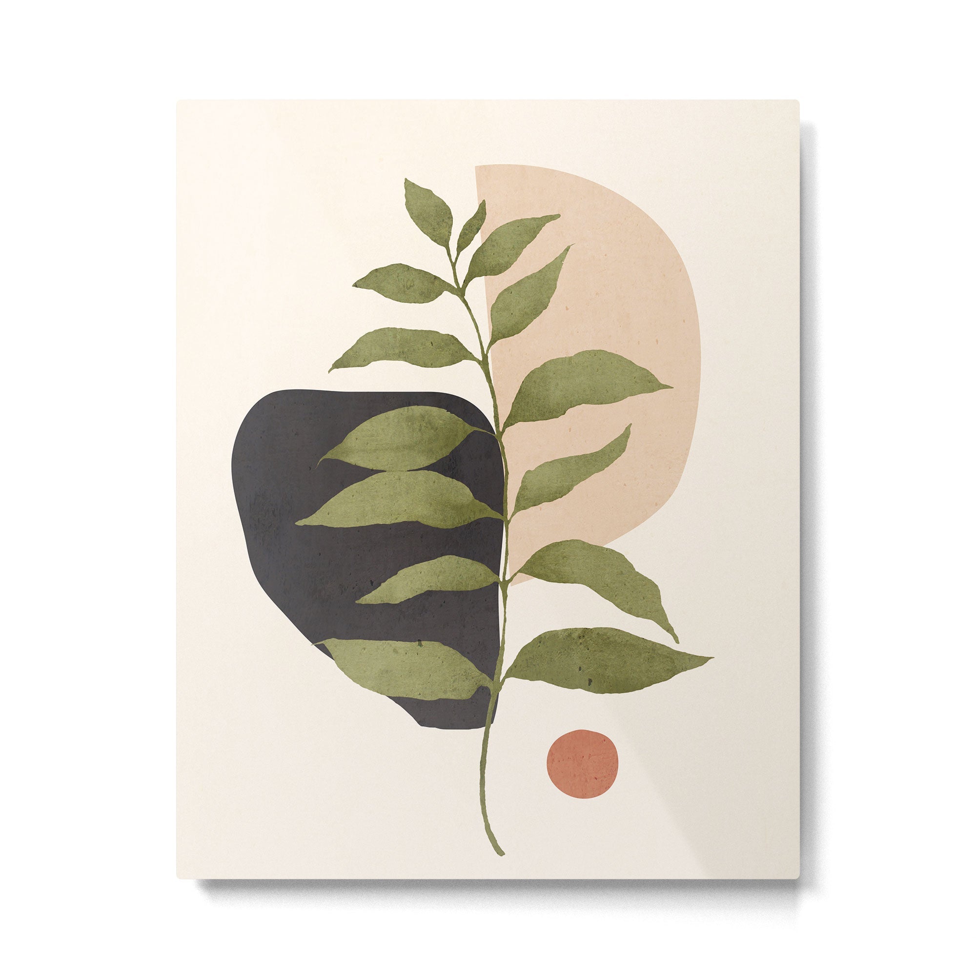 Abstract Art Tropical Leaf 21 Metal Print | TeksDecor