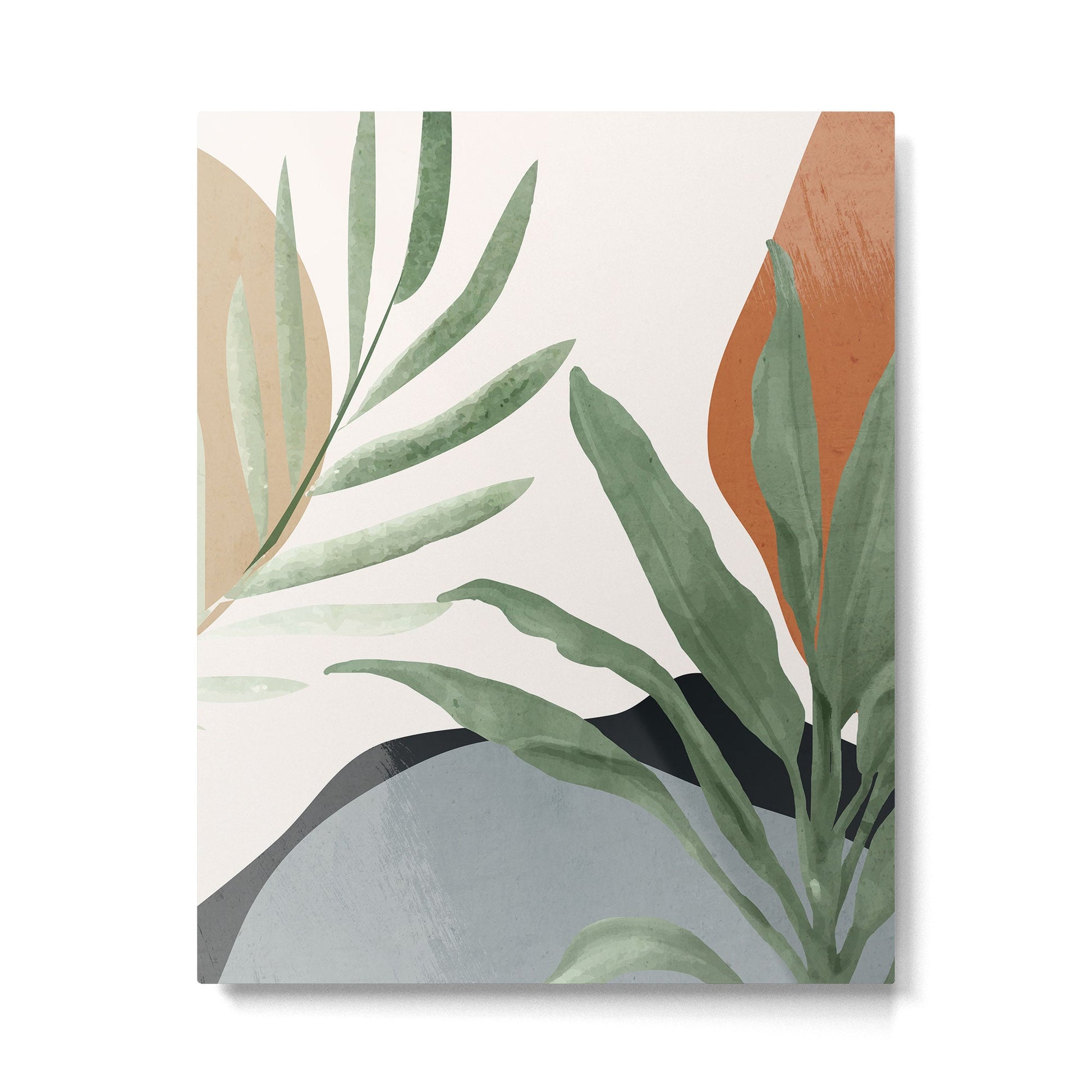 Abstract Art Tropical Leaves 10 Metal Print | TeksDecor