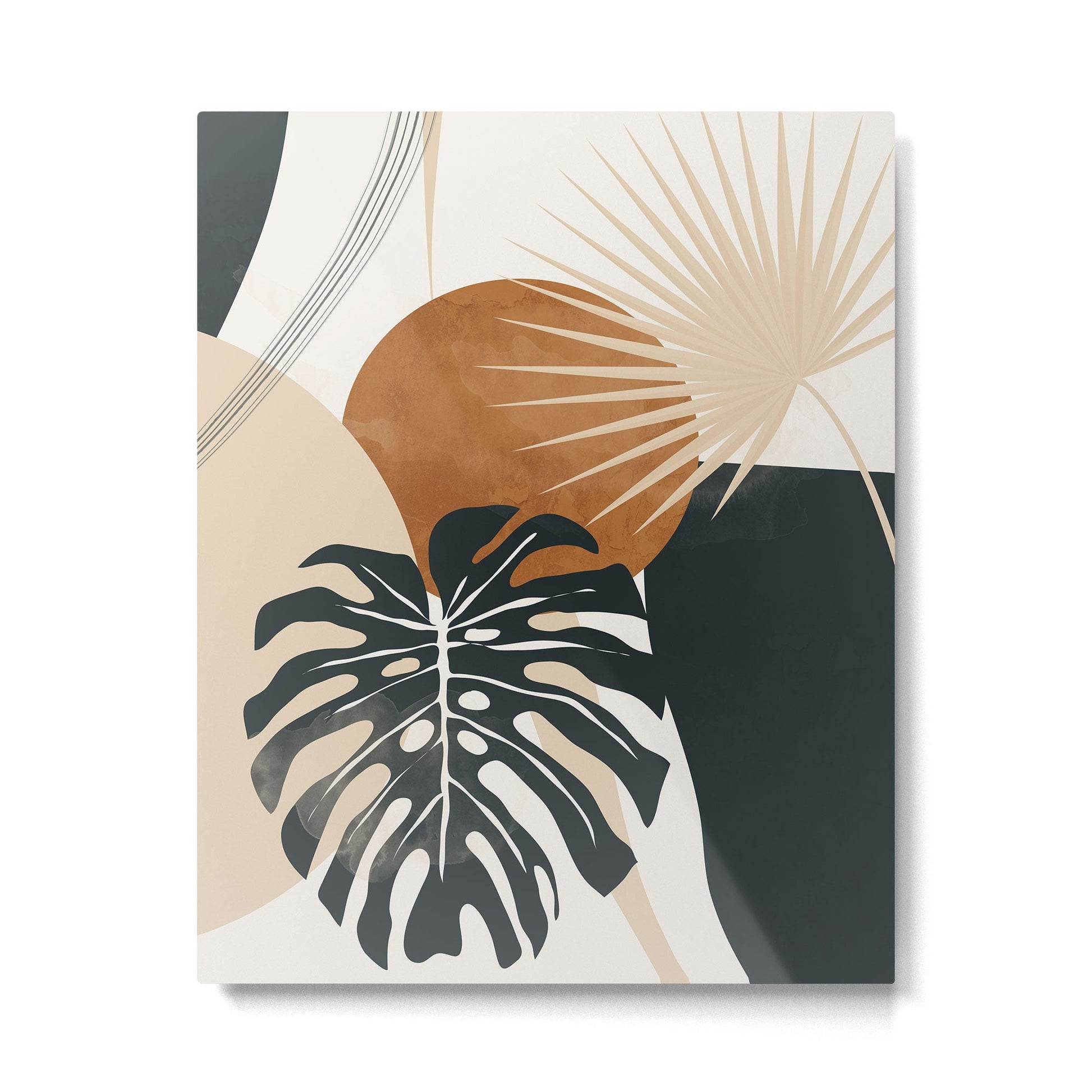 Abstract Art Tropical Leaves 7 Metal Print | TeksDecor