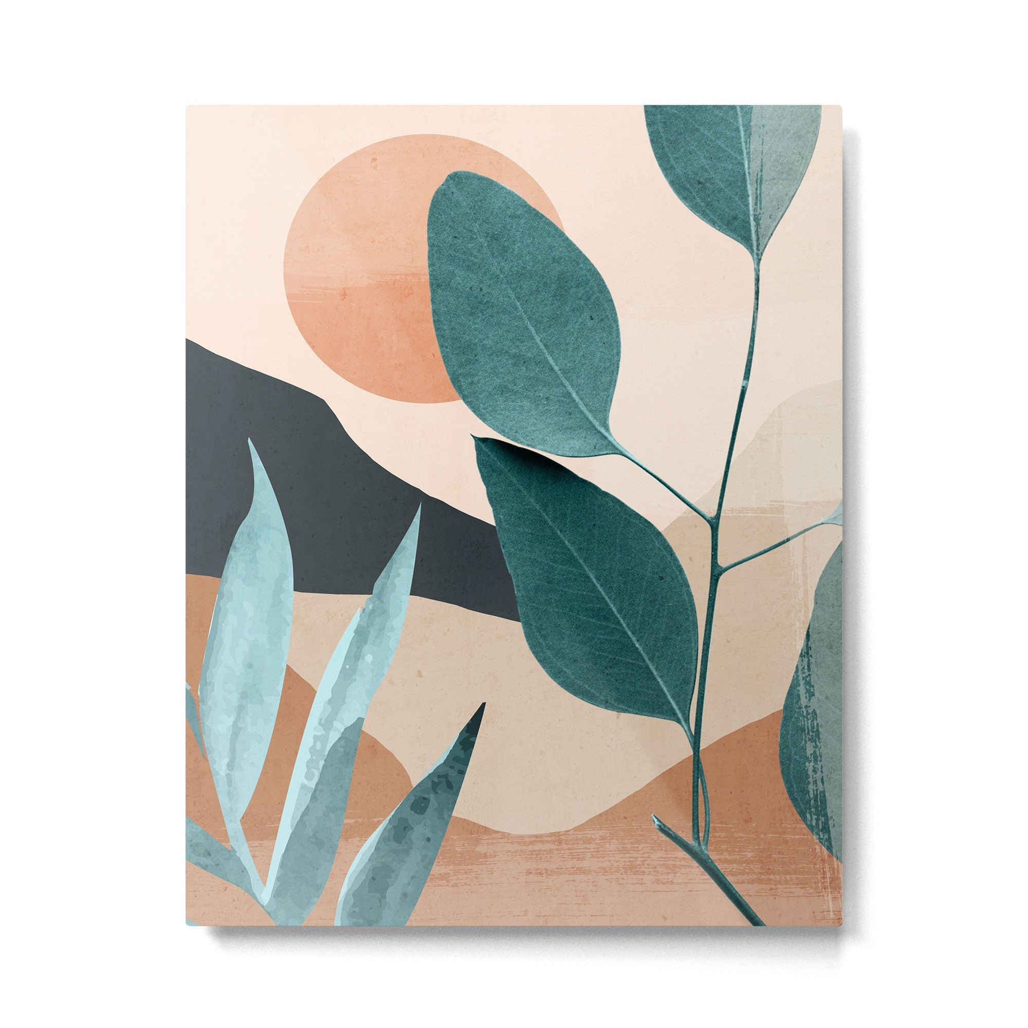 Abstract Art Tropical Leaves 9 Metal Print | TeksDecor