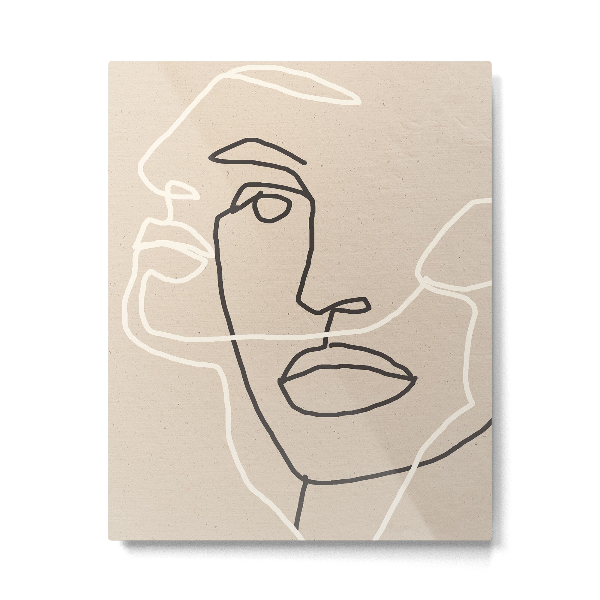 Abstract Face 17 Metal Print | TeksDecor