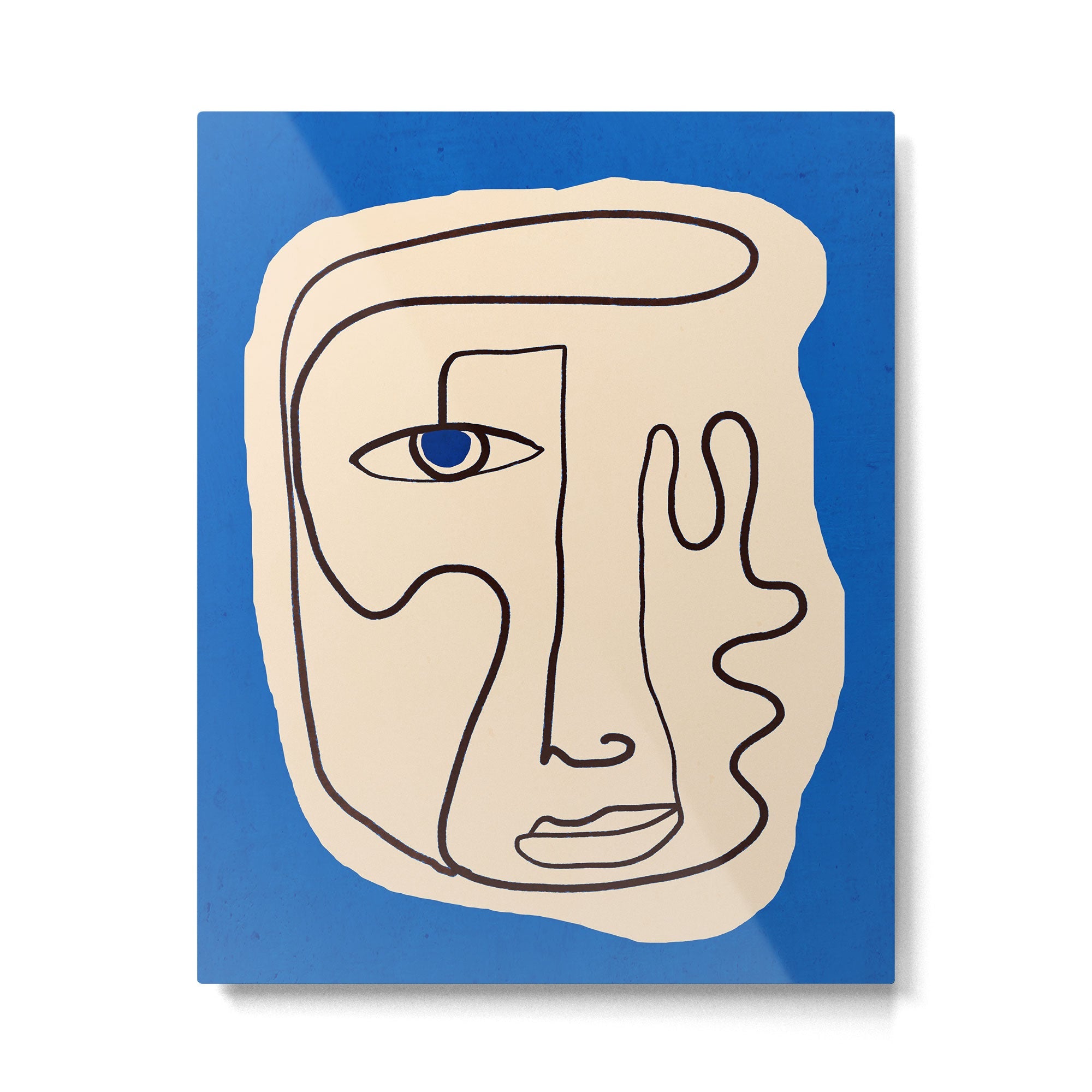Abstract Face 49 Metal Print | TeksDecor