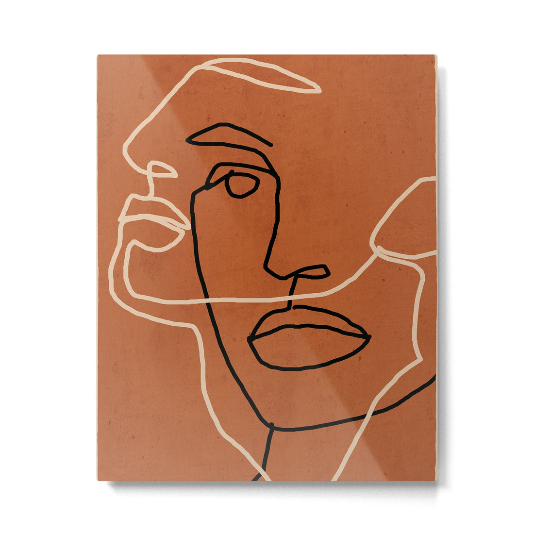 Abstract Face 6/3 Metal Print | TeksDecor