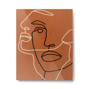 Abstract Face 6/3 Metal Print | TeksDecor