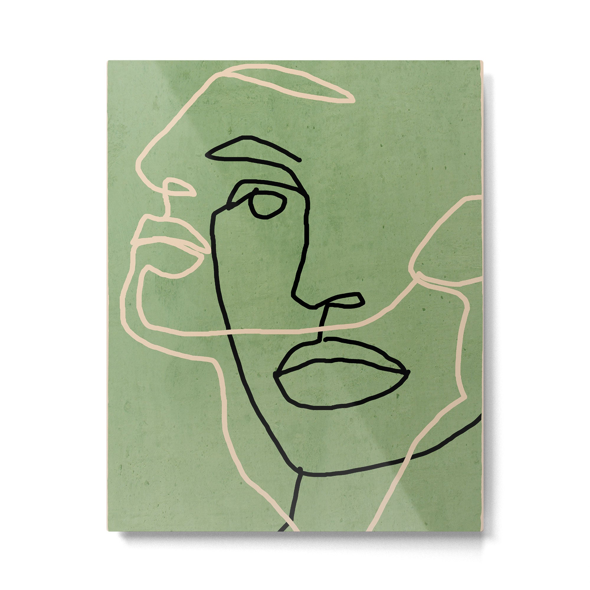 Abstract Face 6/4 Metal Print | TeksDecor