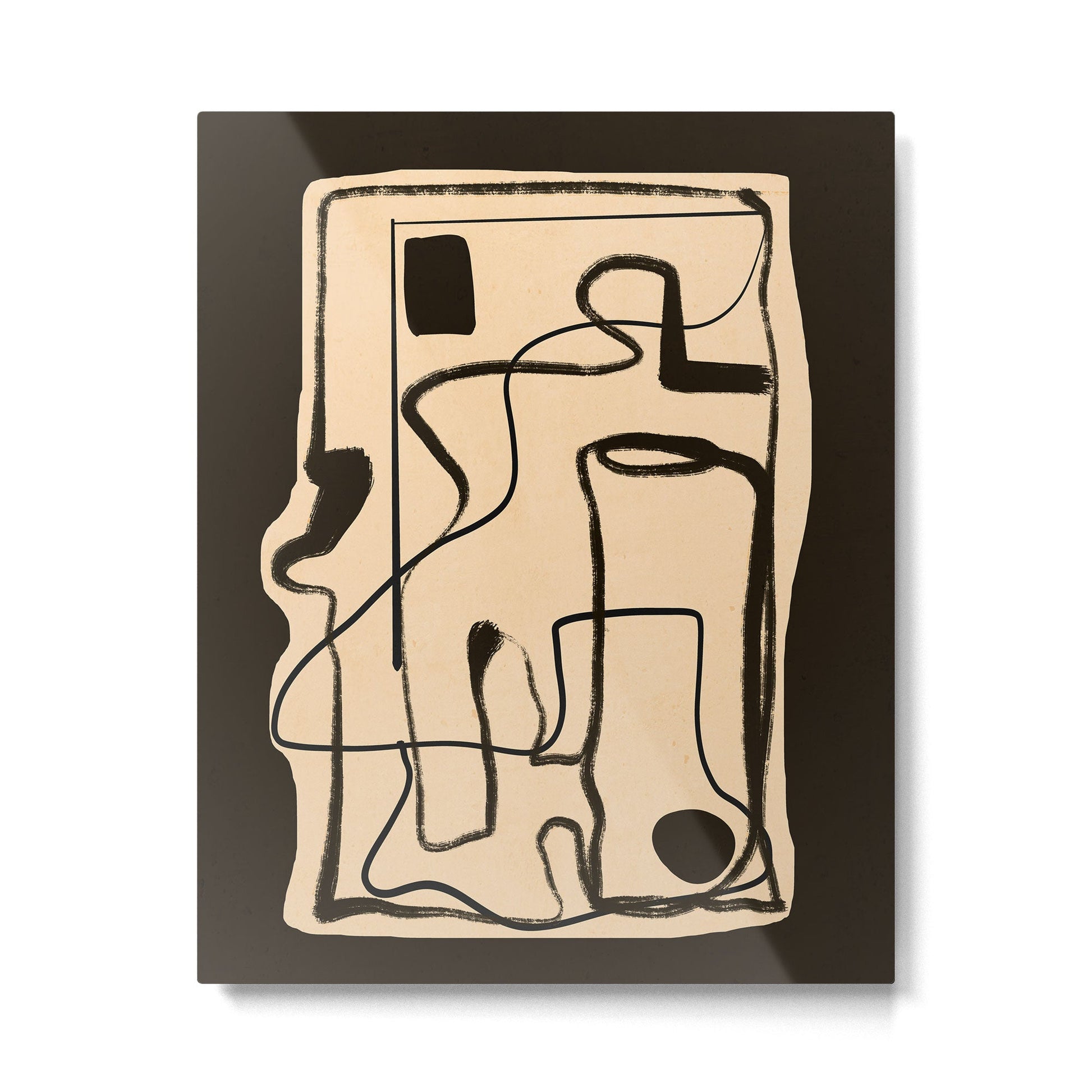 Abstract line art 133 Metal Print | TeksDecor