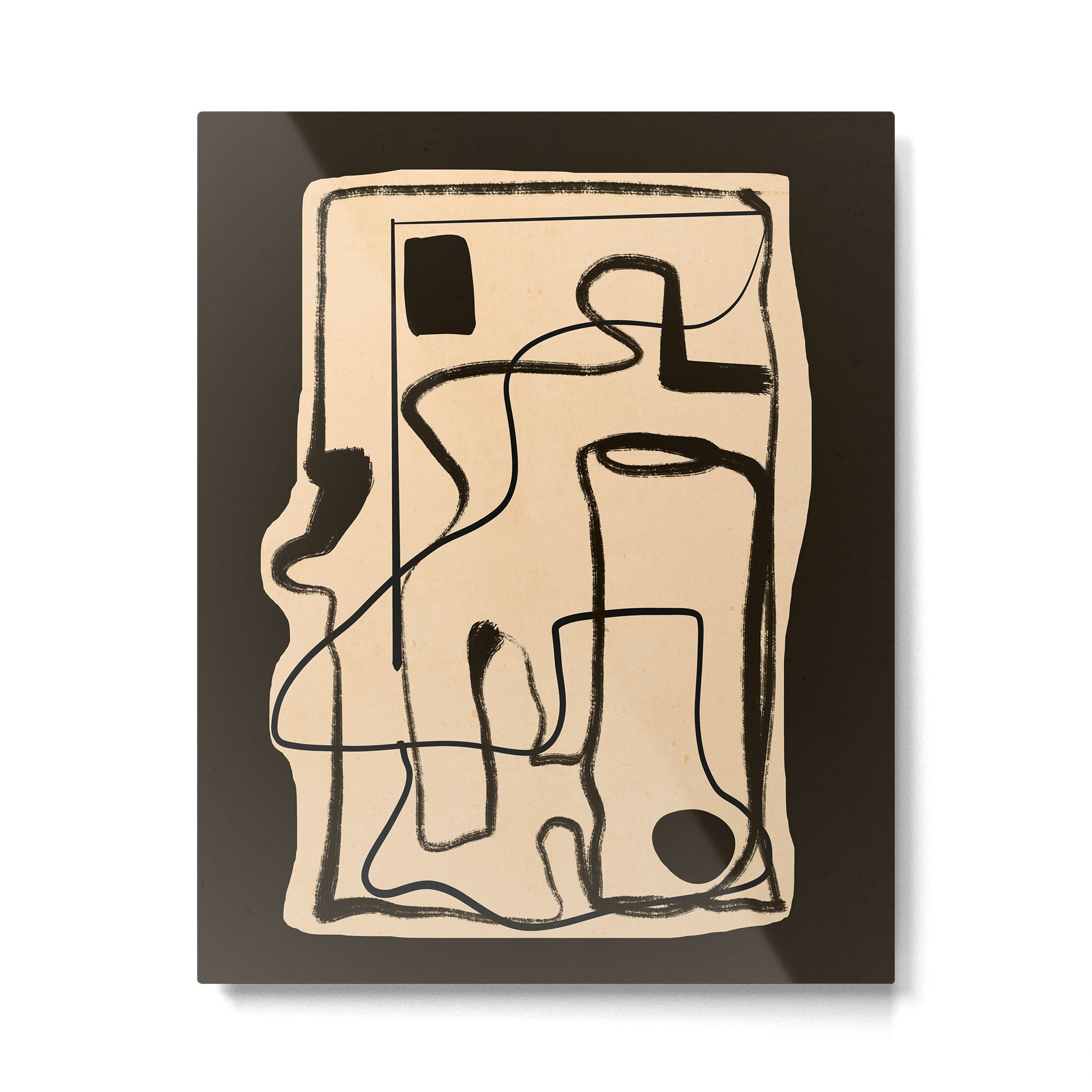 Abstract line art 133 Metal Print | TeksDecor