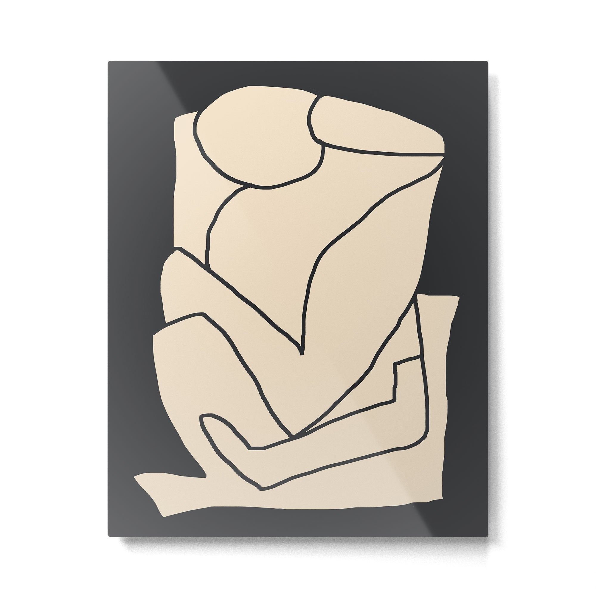 Abstract line art 2/1 Metal Print | TeksDecor