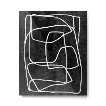 Abstract line art 22 Black And White Metal Print | TeksDecor