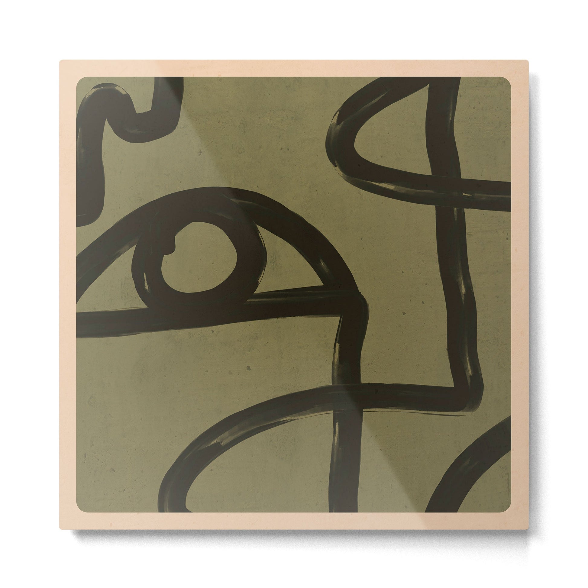 Abstract Line Art Eye 2 Metal Print | TeksDecor