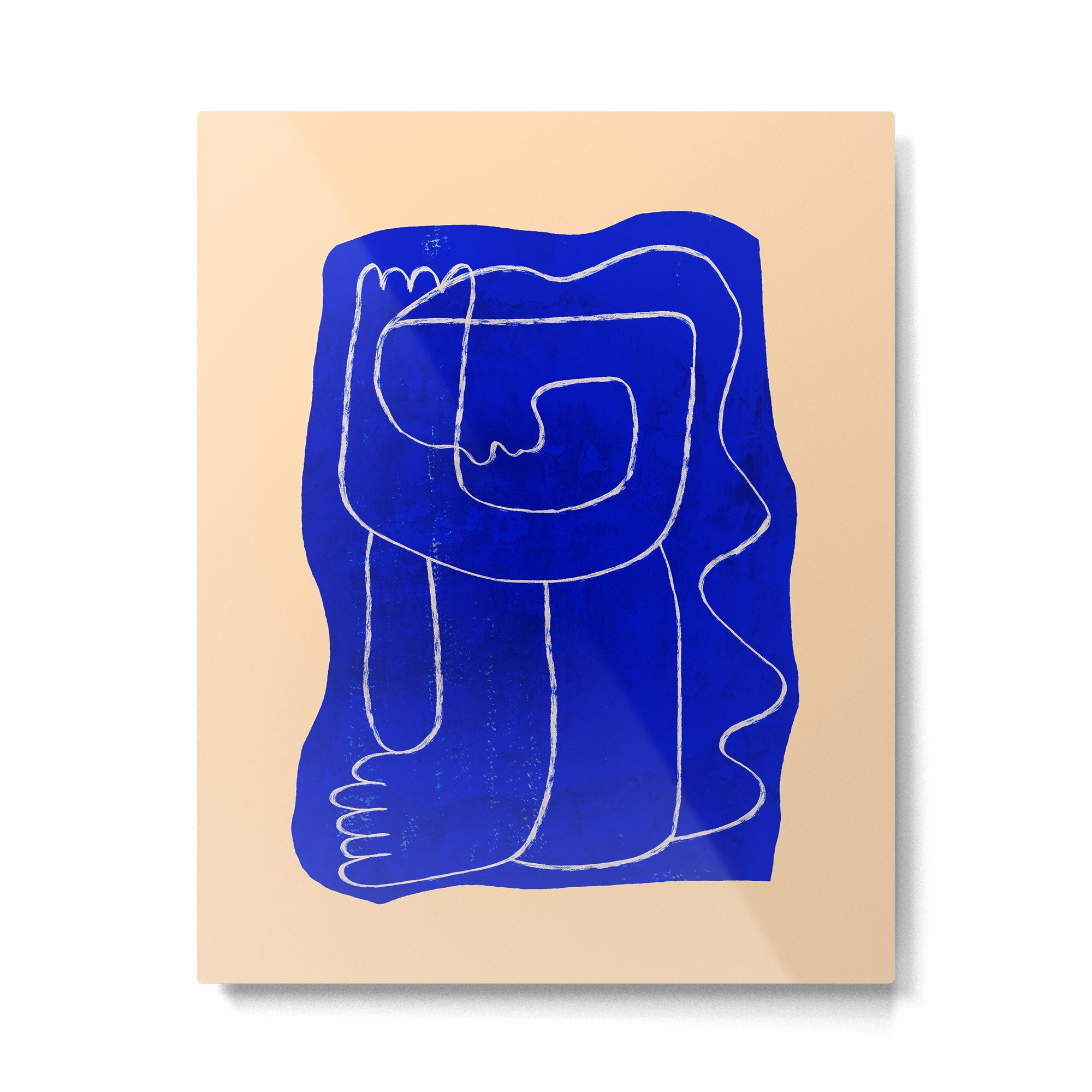 Abstract line art Figure 7 Metal Print | TeksDecor