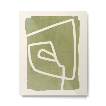 abstract minimal 57 Green Metal Print | TeksDecor