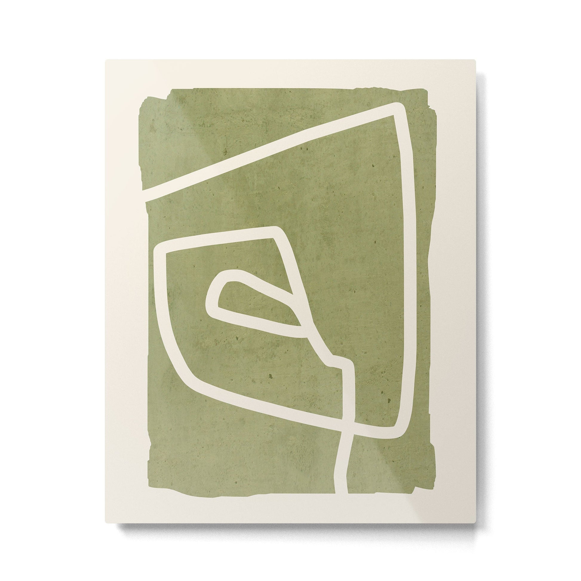 abstract minimal 57 Green Metal Print | TeksDecor