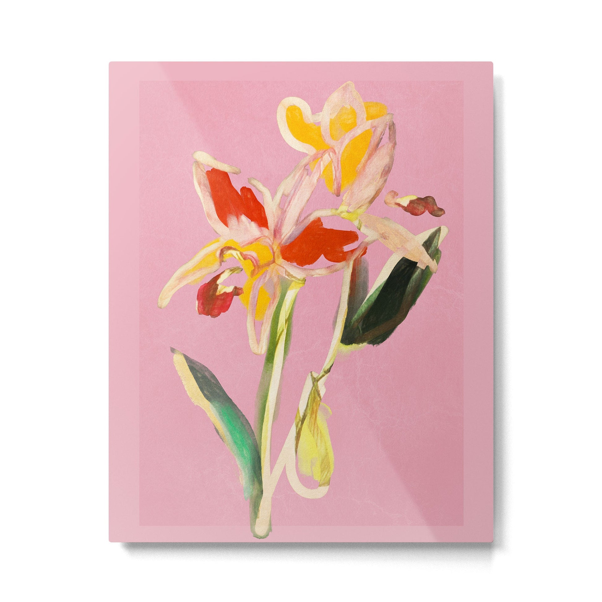Abstract Minimal Flowers 11 Metal Print | TeksDecor