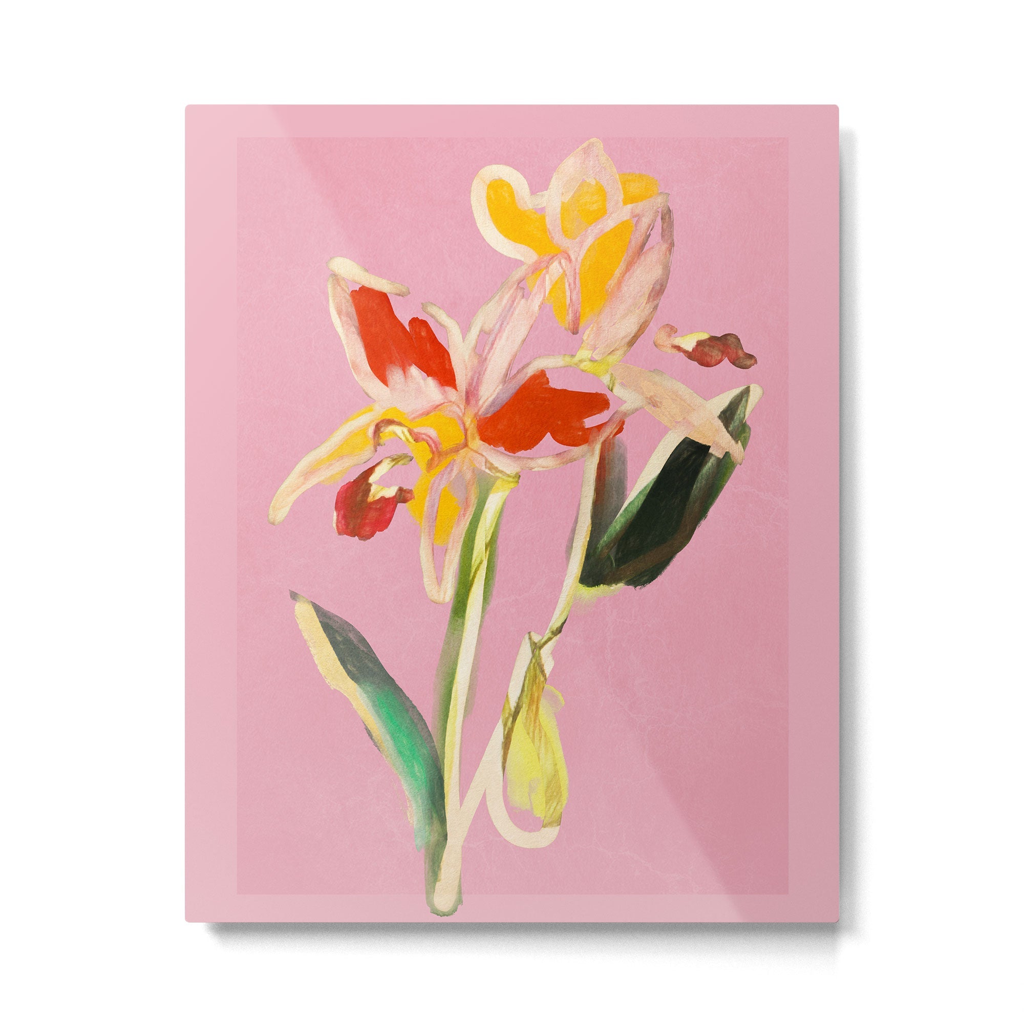 Abstract Minimal Flowers 11 Metal Print | TeksDecor