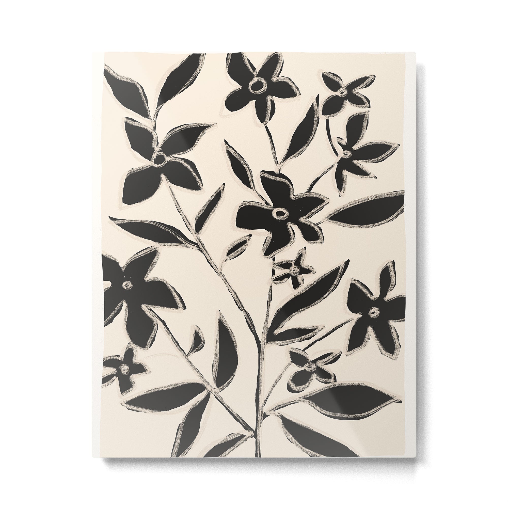Abstract Minimal Flowers 16 Metal Print | TeksDecor