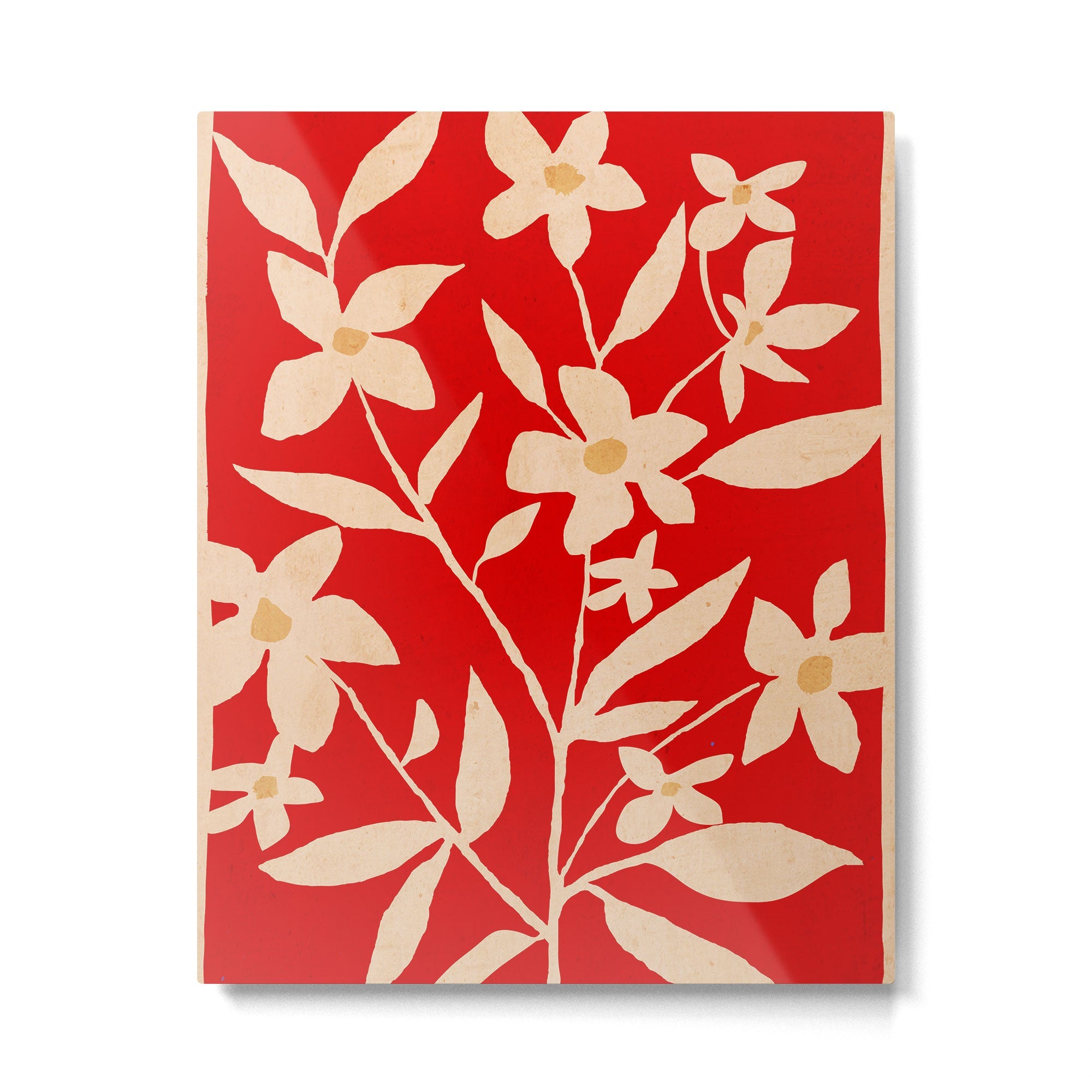 Abstract Minimal Flowers 7 Metal Print | TeksDecor