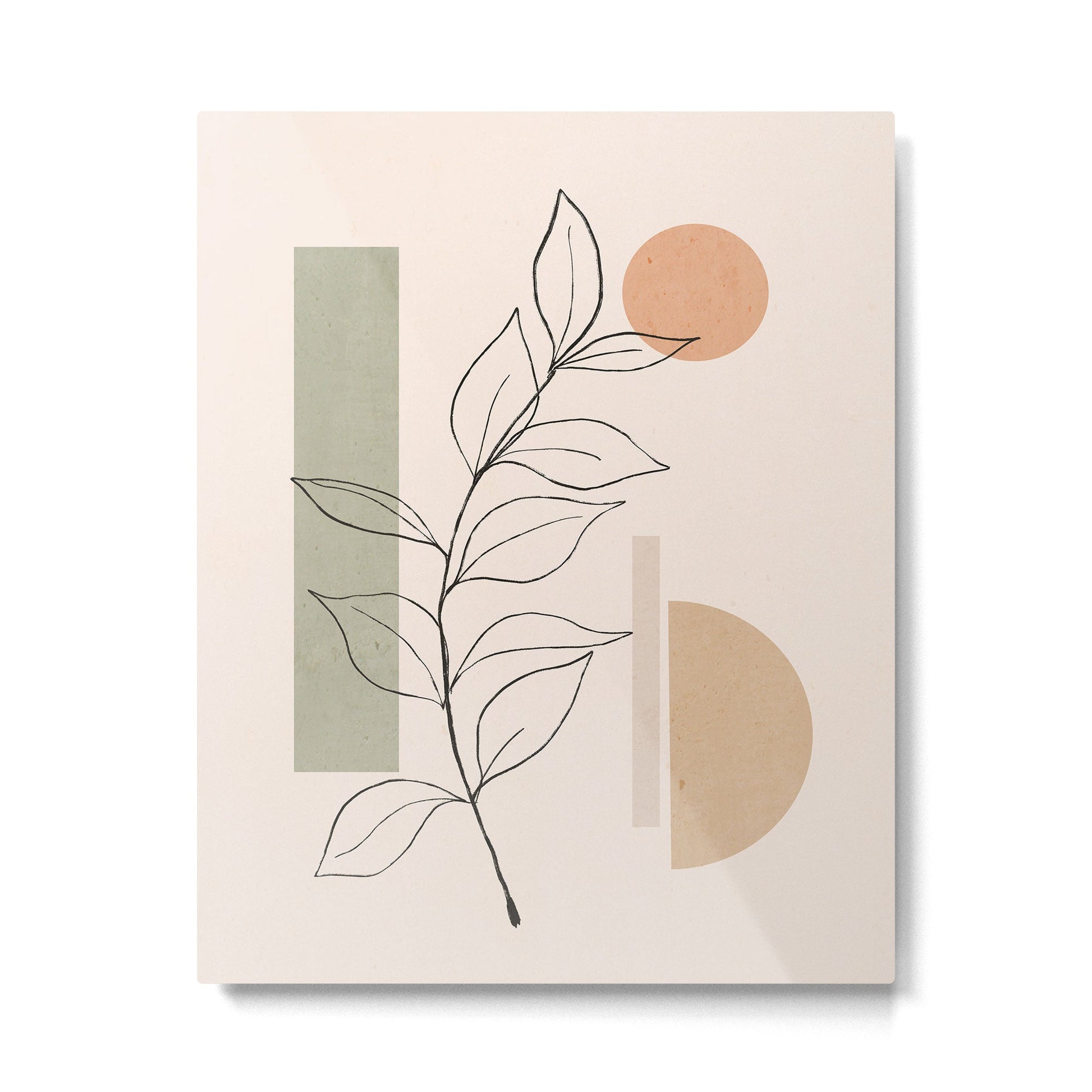 Abstract Minimal -Plant 11 Metal Print | TeksDecor